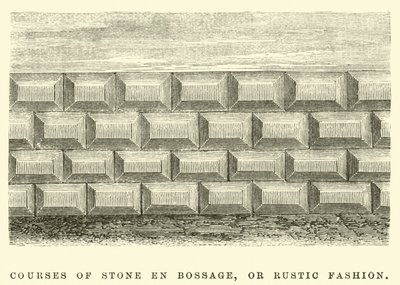 Lagen van steen en bossage, of rustieke mode door Edouard Riou